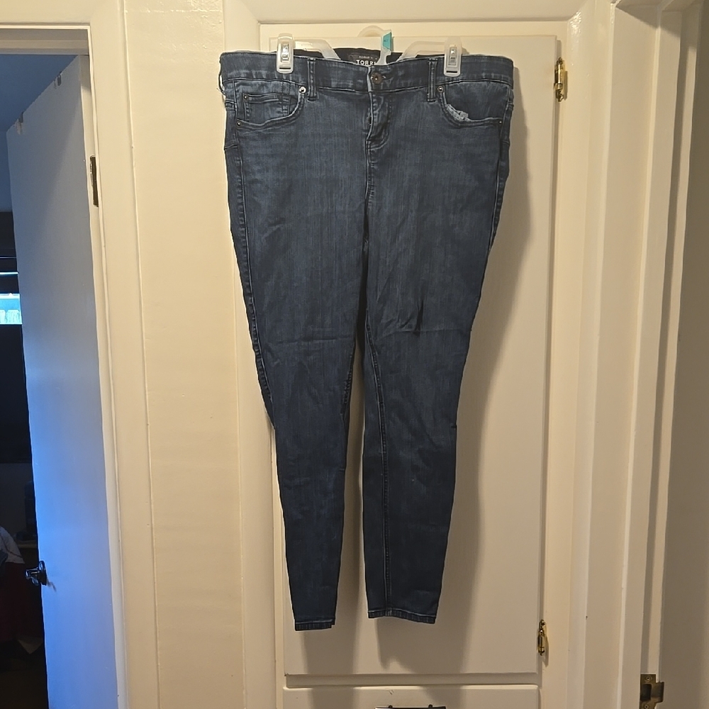 Torrid Blue Skinny Jeans Sleek Design